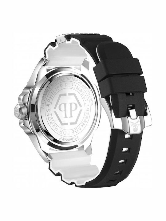 Philipp Plein Uhr Batterie mit Kautschukarmband Philipp Plein Uhr Batterie mit Kautschukarmband