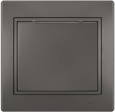 Lezard Mira Single Power Socket Black