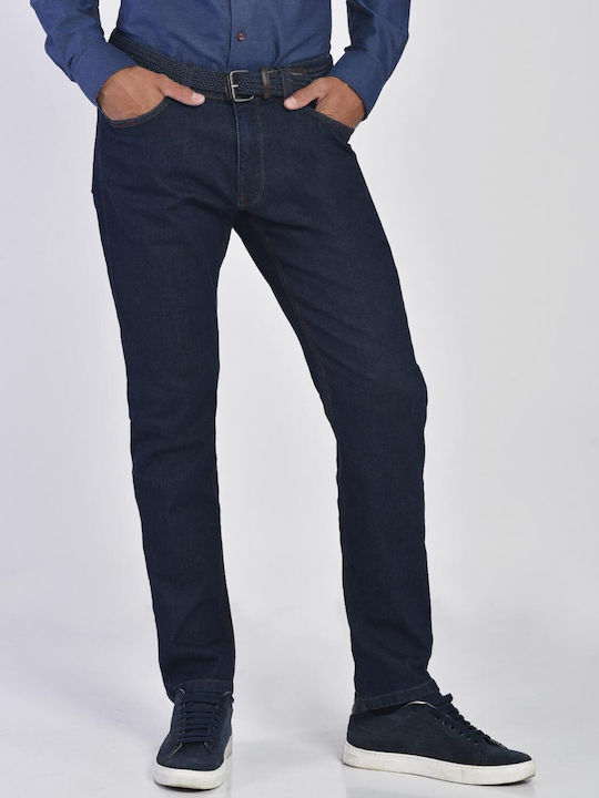 Five pocket jeans slim fit Mauro Boano Μπλέ ΒΑΜΒΑΚΙ ΜΟΝΟΧΡΩΜΟ ALL DAY,CASUAL