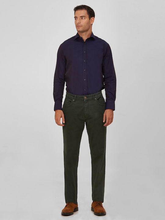 Modern fit Winfield Dark Green Monochrome Trousers ALL DAY, CASUAL, BUSINESS