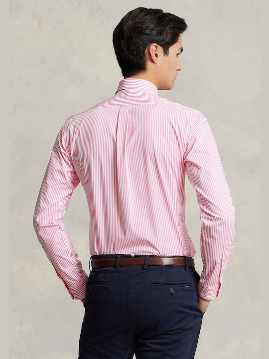 Long-sleeved Cotton Shirt Pink