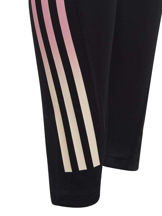 Kids Legging Sports Cropped Black Aeroready 3-Stripes