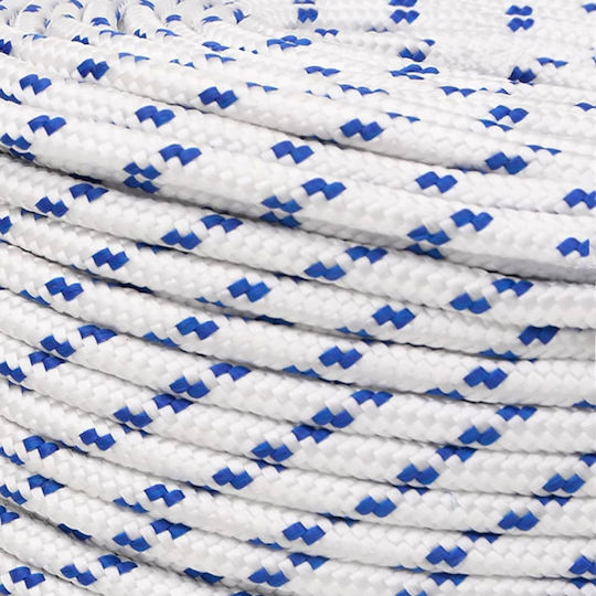 vidaXL Σnur Tricotat 6mm 250m Polipropilenă White