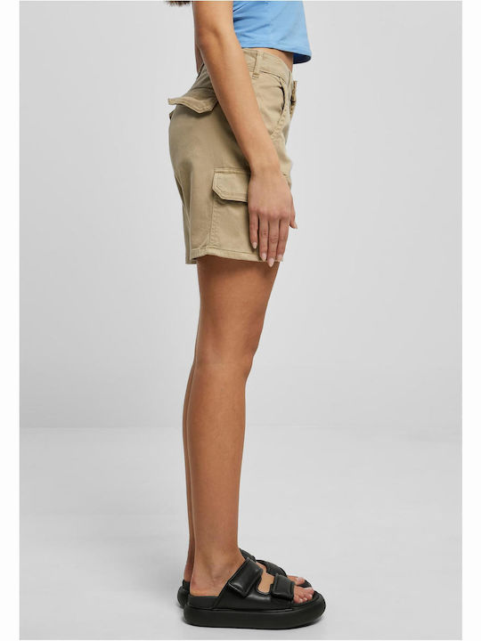 TB3431 Women's High-waisted Shorts Beige