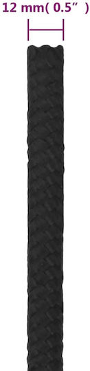 vidaXL Rope Knitted 12mm Black