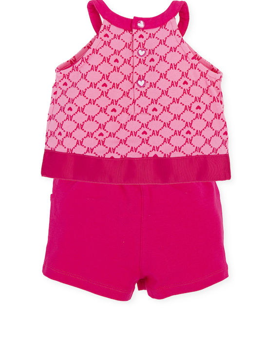 Agatha Ruiz De La Prada Set pentru copii cu Șorturi Vara 2buc Fuchsia