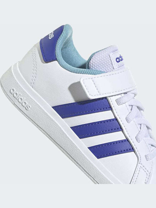 GRAND COURT 2.0 EL K Kids Sneakers with Hook & Loop Closure Cloud White / Lucid Blue / Preloved Blue