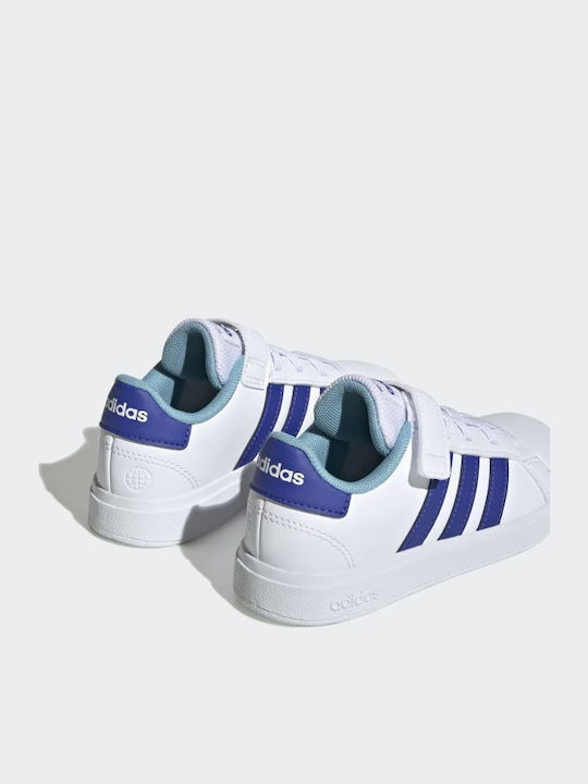 GRAND COURT 2.0 EL K Kids Sneakers with Hook & Loop Closure Cloud White / Lucid Blue / Preloved Blue