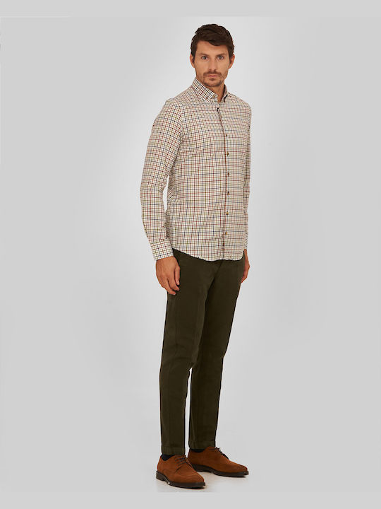 Knopfleiste Modern Fit Hemd in Olivkaro Kaiserhoff Oliv BUTTON - DOWN ALL DAY