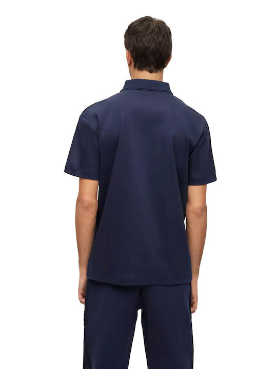 Hugo Boss Domerape Men's Short Sleeve Blouse Polo Navy Blue