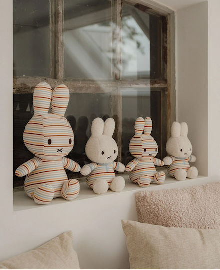 Little Dutch Λούτρινο Λαγουδάκι Miffy Vintage Sunny Stripes 35 εκ.
