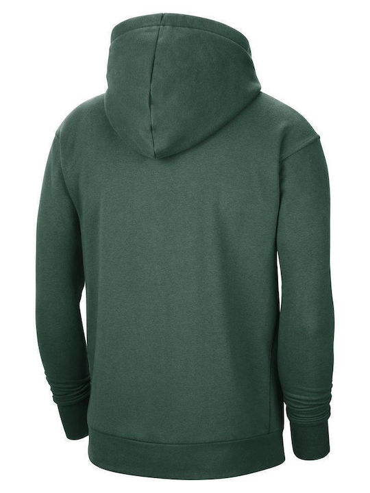 Nike NBA Milwaukee Bucks Φούτερ Πράσινο με Κουκούλα