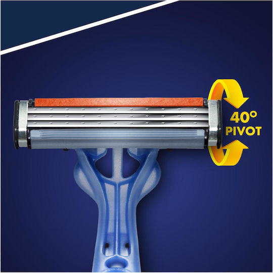 Gillette Blue 3 Smooth Razoare de unică folosință cu 3 lame și bandă lubrifiantă pentru piele sensibilă 12buc