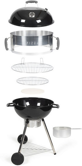 Livoo Ανοξείδωτη Ψησταριά Κάρβουνου Kettle με Καπάκι και Θερμόμετρο 54x54εκ.