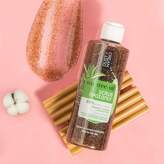 Dust+Cream Κρέμα για Scrub Προσώπου με Tea Tree Oil & Εκχύλισμα Πρόπολης 220ml