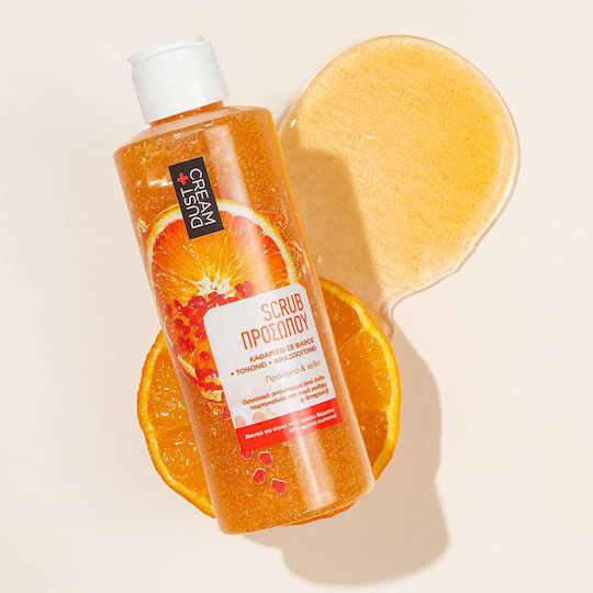 Dust+Cream Gel for Face Scrub with Organic Orange Blossom Extract & Pomegranate Juice 220ml