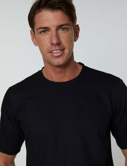 Ayo Blouse Chef Microfiber Male Black with Short Sleeve 22CTSU4