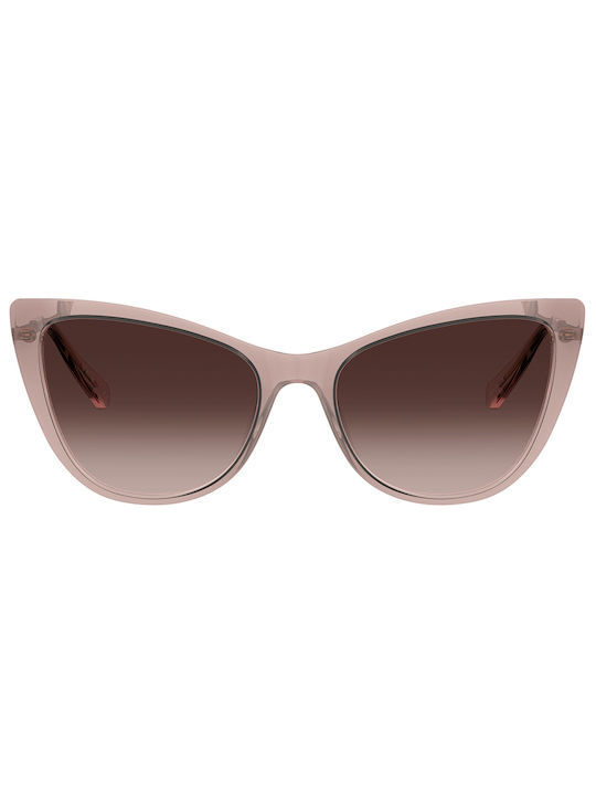 Moschino Sonnenbrillen mit Rosa Rahmen und Braun Verlaufsfarbe Linse MOL062/S FWM/HA