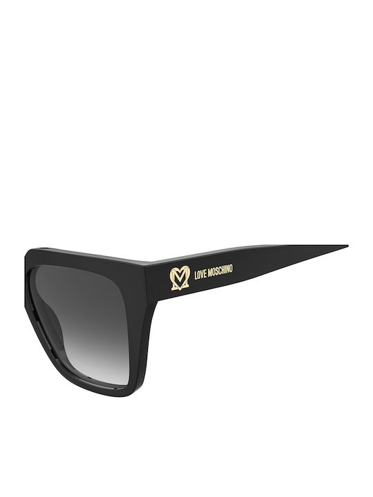 Moschino Women's Sunglasses with Black Plastic Frame and Black Gradient Lens MOL065/S 807/9O