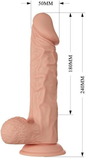 Baile Beautiful Encounter Buraq Ρεαλιστικό Dildo με Όρχεις και Βεντούζα Flesh 24cm