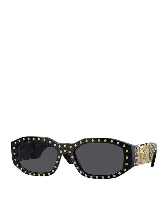 Versace Unisex Γυαλιά Ηλίου με Μαύρο Κοκκάλινο Σκελετό και Γκρι Φακό