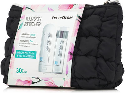 Frezyderm Sensitive Red Skin Skin Care Set for Facial Cleaning with Face Cleanser , Face Cream & Toiletry Bag