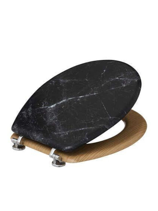 Wooden Toilet Seat Black AT0000266 42.5cm