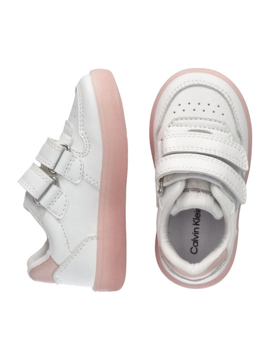 Παιδικά Sneakers με Σκρατς White / Pink