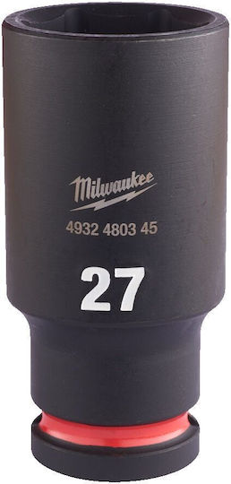 Milwaukee Socket Pneumatic Hex Long with Square Drive 1/2" Diameter 27mm