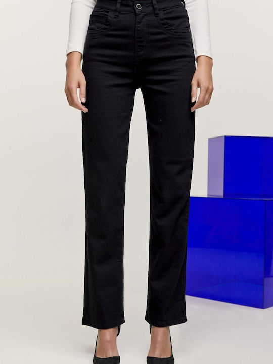 Damenjeans in Gerader Linie Schwarz