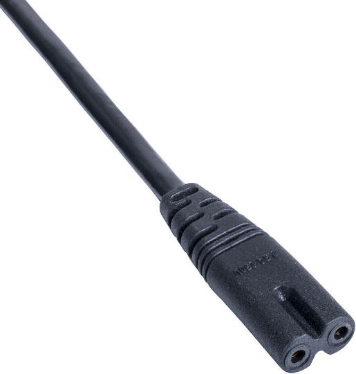 Akyga Schuko - IEC C7 Cable 1.5m Μαύρο AK-AG-03A