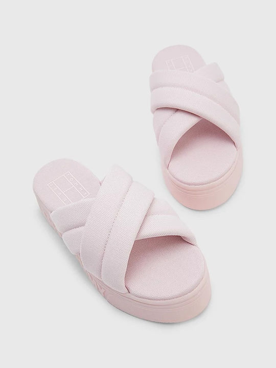 Tommy Hilfiger Women's Flat Sandals Flatforms in Pink Color