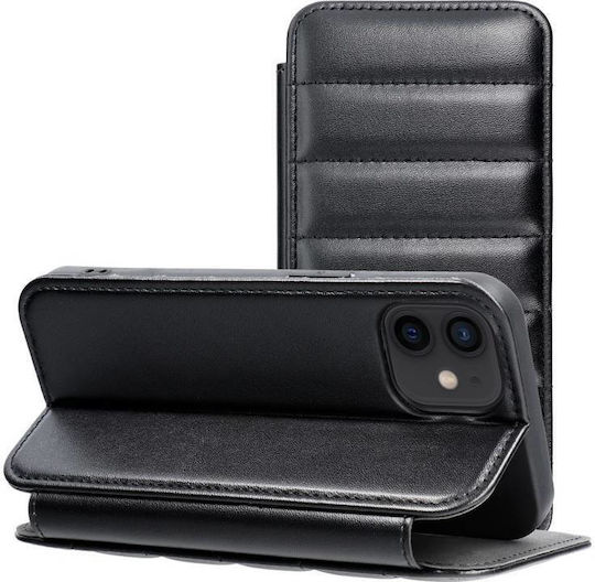 Puffer Book Δερματίνης Μαύρο (iPhone 12 / 12 Pro)