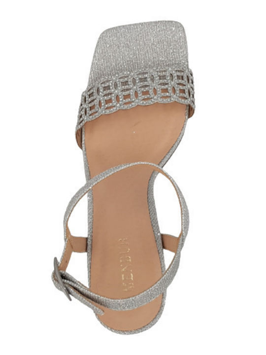 Sandals with Strass Silver