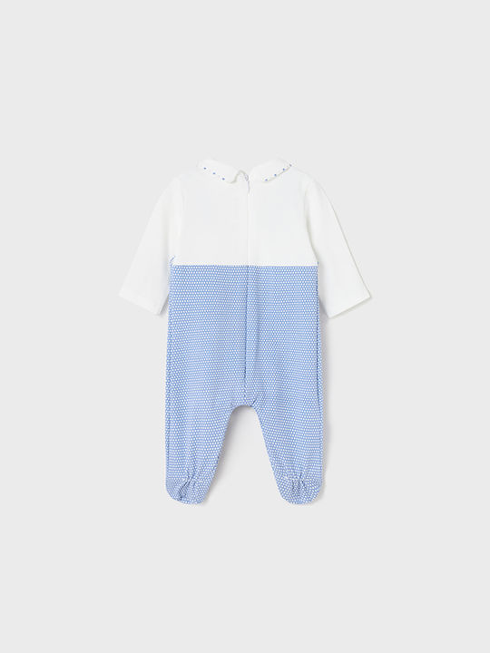 Mayoral Baby Bodysuit Set Long-Sleeved with Pants Blue