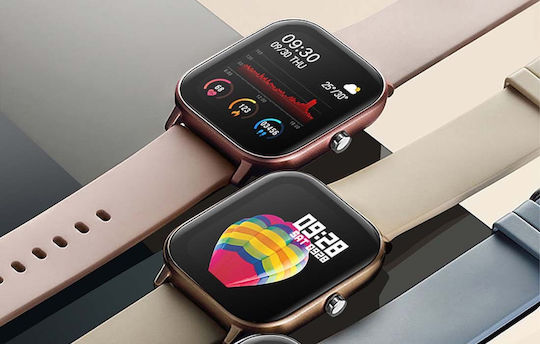 Colmi P8 43mm Smartwatch με Παλμογράφο (Χρυσό)