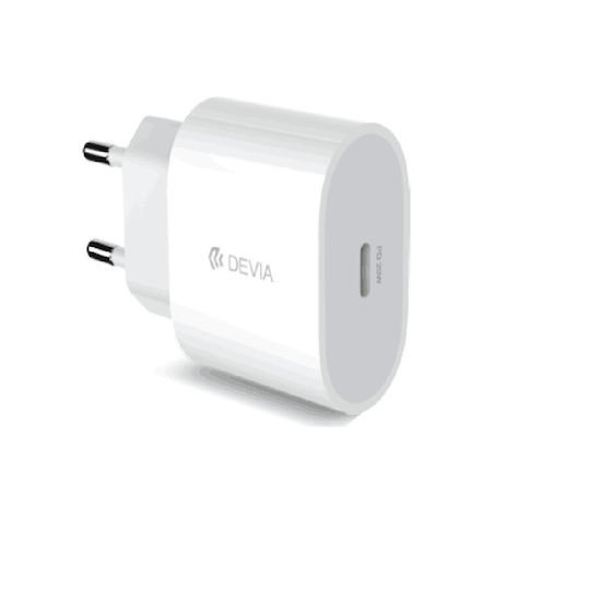 Devia GaN Wireless Charger with 2 USB-C Output Ports 35W Power Delivery White