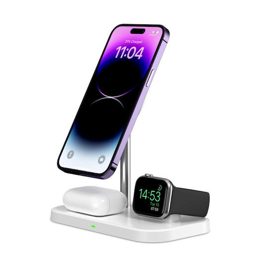 Tech-Protect Încărcător Magsafe și Cablu USB-C Albς (Α22 3in1)