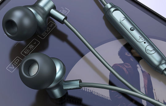Vipfan M7 In-ear Handsfree με Βύσμα 3.5mm Ασημί