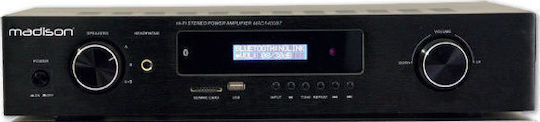 Koda MAD1400BT Leistungsverstärker Hi-Fi-Verstärker Stereo 180W/4Ω 150W/8Ω KODA1400BT-BK Schwarz