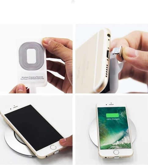 Qi Charging Receiver Lightning in White color