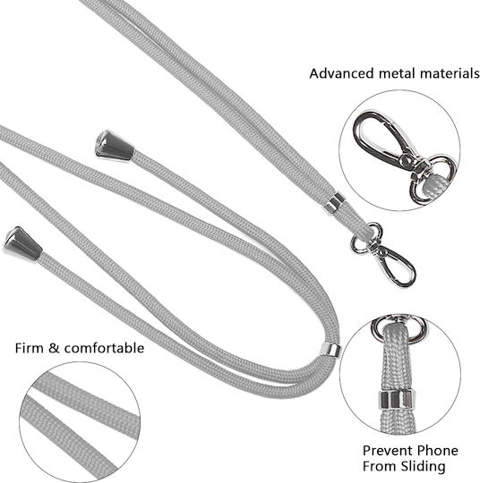 Sonique Lanyard Neck Strap for Mobile Phones Rainbow Black