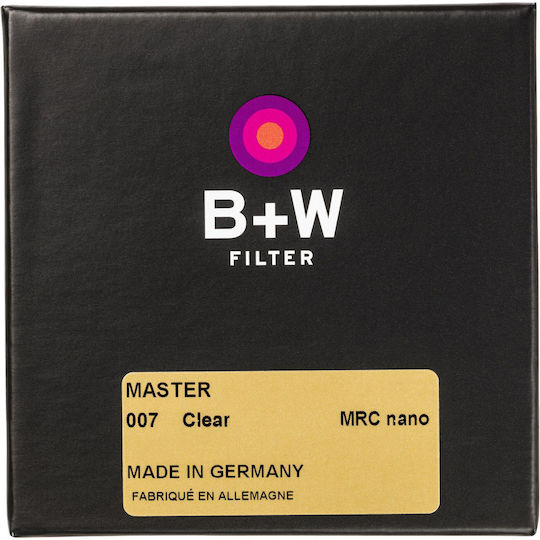 B+W Мастър Филтър Clear Диаметър 58mm с Покритие MRC Nano (Easy Clean) за Фотообективи