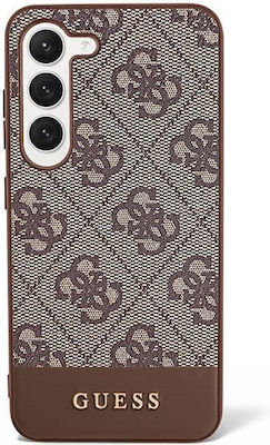 Guess 4G Bottom Sprite Plastic / Fabric Back Cover Brown (Galaxy S23+)