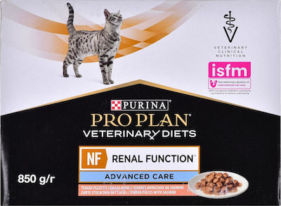 Purina Pro Plan Veterinary Diets NF Renal Function Wet Food for Adult Cats for Kidney Diseases In Can with Salmon 10pcs 85gr