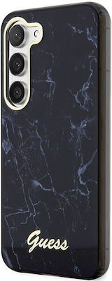 Guess Umschlag Rückseite Kunststoff Marble Black (Galaxy S23) GUHCS23SPCUMAK