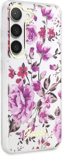 Guess Flower Collection Back Cover Plastic Alb (Galaxy S23)