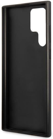 Guess 4G Metal Logo Umschlag Rückseite Synthetisches Leder / Kunststoff Gray (Galaxy S23 Ultra)