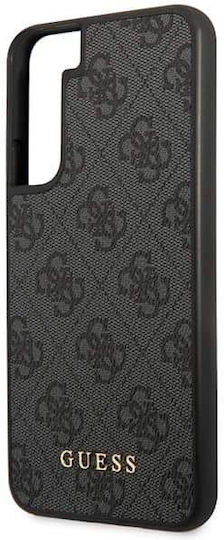 Guess 4G Metal Logo Back Cover Synthetic Leather / Plastic Gray (Galaxy S23)