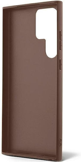 Guess Back Cover Πλαστικό / Υφασμάτινο Καφέ (Galaxy S23 Ultra)